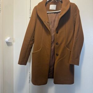 Wilfred Brown Button-Up Trench Coat
